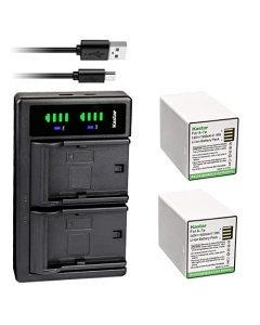 Kastar 2-Pack Battery and LTD2 USB Charger Compatible with Arlo Pro 3 XL Camera VMC4040P, Pro 3 Floodlight Camera VMA5410 VMA5410-10000S, VMA5600 VMA5600-20000S, VMS5242 VMS5242-2CCNAS VMS5242-4CCNAS