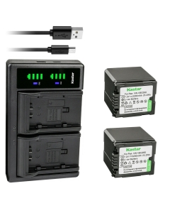 Kastar 2-Pack VW-VBG260 Battery and LTD2 USB Charger Replacement for Panasonic SDR-H90K, SDR-H90P, SDR-H90PC, SDR-H79, SDR-H79K, VDR-D50, VDR-D51, VDR-D210, VDR-D220, VDR-D230 Camera