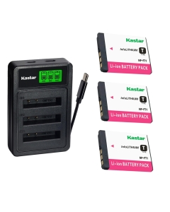Kastar 3-Pack Battery with LZD3 USB Triple Charger Compatible with Sony NP-FT1 Type T, DSC-L1 M1 M2 T1 T3 T5 T9 T10 T11 T33 Cameras