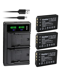 Kastar 3-Pack Battery and LTD2 USB Charger Compatible with Sonocaddie US-S Battery, AutoPlay, V300, V300 Plus, SwingShot Sports Training Camera