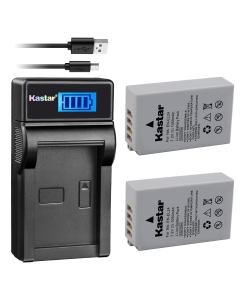 Kastar Battery (X2) & Slim LCD Charger for Nikon EN-EL24 ENEL24 Rechargeable Li-ion Battery Work with Nikon 1 J5 Camera