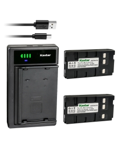 Kastar 2-Pack Battery and Smart USB Charger Replacement for Thomson CVM17 VM550 VM641 BP44 VM991L BP42 VM741, Radio Shack 23-388, Quasar VM-565 Quasar VM-L152 VM-L153