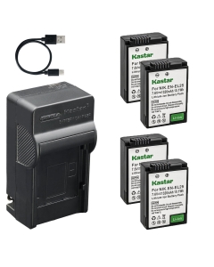 Kastar 4-Pack Battery and AC & USB-C Charger, Compatible with EN-EL25 EN-EL25a Camera, for Nikon Z30 Z50 Z50 II Zfc Mirrorless Camera and EN-EL25 Battery Models