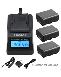 Kastar Ultra Fast Charger(3X Faster) Kit and BP210E Battery (3-Pack) for Samsung IA-BP210R IA-BP210E IA-BP420E and SMX-F44 F50 F53 F54 F500 F501 F530 HMX-F80 F90 H200 H300 H304 S10 S15 S16 Camera