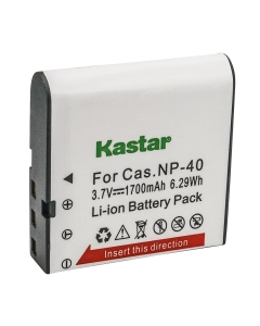 Kastar 1-Pack Battery CNP40 Replacement for Casio NP-40 CNP-40 Battery, Casio Exilim Zoom EX-Z650 PRO, EX-Z700, PRO EX-Z750, PRO EX-Z850, Exilim EX-Z400, Exilim EX-FC100, Exilim EX-FC150 Camera