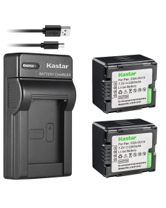 Kastar Battery (X2) & Slim USB Charger Replacement for Panasonic CGA-DU14 NV-GS40 GS47 GS50 GS55 GS58 PV-GS150 GS200 GS300 GS320 GS400 GS500 SDR-H250 H280 VDR-D258 D300 D308 D310 D400 M74 M75 M95 M250