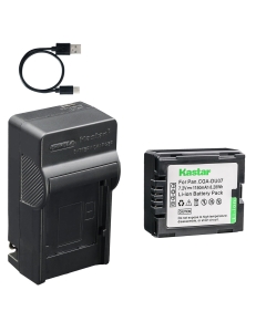 Kastar 1-Pack Battery and AC & USB-C Charger, Compatible with Panasonic CGA-DU06 DU07 NV-GS35 GS50 GS80 GS150 GS180 GS300 GS400 GS500, Hitachi DZ-BP7 DZ-GX20 GX25M HS300 HS303 HS500 HS903 Camcorders