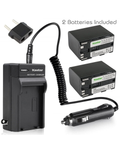 Kastar Battery (2-Pack) + Charger for Canon BP-970G BP-975 & EOS C100, EOS C100 Mark II, EOS C300 C300 PL, EOS C500 C500 PL GL2 XF100 XF105 XF200 XF205 XF300 XF305 XH A1S, XH G1S, XL H1A XL H1S XL2