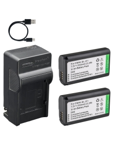 Kastar 2-Pack Battery and AC & USB-C Charger, Compatible with Panasonic DMW-BLJ31 BLJ31E, for LUMIX S1 S1R S1H Mirrorless Cameras