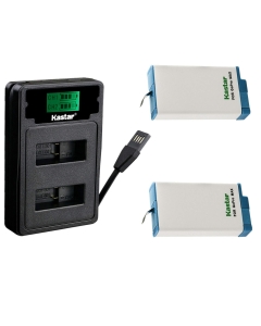 Kastar 2 Pack Battery and Charger with Miro USB/Type-C Input Compatible with GoPro Max SPCC1B, ACDBD-001 ACBAT-001 ACCBAT-001, CHDHZ-201 Battery, GoPro MAX 360 Waterproof Degree 5.6K Action Camera