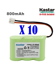 Kastar 10-Pack 2/3AA 3.6V 800mAh EH Ni-MH Rechargeable Battery for AT&T 2422 80-5074-00-00 Lucent 2422 ia5870 ia5882 Sanik 3SN-2/3AA30-S-J1 Cordless Phone (Check Your Cordless Phone Model Down)