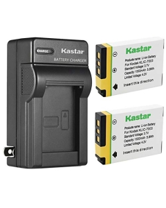 Kastar 2-Pack KLIC-7003 Battery and AC Wall Charger Replacement for Kodak KLIC-7003 K7003 Battery, Kodak EasyShare MD81, EasyShare M380, EasyShare M381, EasyShare M420, EasyShare V803 Digital Camera