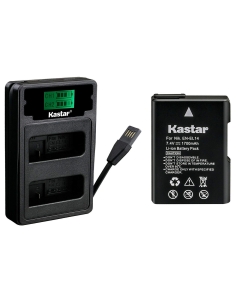 Kastar 1 Pack Battery and Charger with Miro USB/Type-C Input Compatible with Nikon EN-EL14 EN-EL14b, Nikon D3200 DSLR, D3300 DSLR, D3400 DSLR, D3500 DSLR, D5100 DSLR, D5200 DSLR, D5300 DSLR Camera