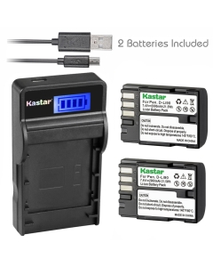 Kastar Battery (X2) & Slim LCD Charger for Pentax D-LI90 DLI90 and Pentax K-01 K-3 K-5 K-5II K-5IIs K-7 645D 645Z Cameras