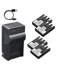 Kastar 4-Pack Battery and AC & USB-C Charger, Compatible with NB-3L NB-3LH Camera, for Canon PowerShot SD10 SD100 SD110 SD20 SD40 SD500 SD550 A80 Digital IXUS 700 750 i i5 IXY Digital 30 600 700
