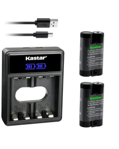 Kastar 2-Pack KAA2HR Battery and LCD Dual USB Charger Replacement for Kodak EasyShare DX6340, DX6440, DX6445, Z1275, Z1285, Z650, Z650 Zoom, Z663 Zoom, Z700, Z710, Z740, Z885, Z980, ZD710 Zoom Camera