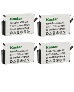 Kastar 4-Pack ASBBA-001 Battery 3.85V 2720mAh Replacement for GoPro Camera ASBBA-001 Fusion Battery, GoPro ASBBA-001 Battery, Gopro Fusion 360-Degree Action Camera, Gopro Fusion VR 360 Camera
