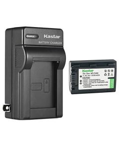Kastar 1-Pack Battery and AC Wall Charger Replacement for Sony DCR-SR11, DCR-SR12, DCR-SR100, DCR-SR190, DCR-SR200, DCR-SR210, DCR-SR220, DCR-SR290, DCR-SR30, DCR-SR300, DCR-SR32, DCR-SR33, DCR-SR35