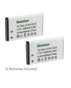 Kastar Battery (2-Pack) for Samsung IA-BH130LB BH130LB and Samsung SMX-C10, SMX-C14, SMX-C20, SMX-C24, SMX-K40, SMX-K44, SMX-K45 Cameras