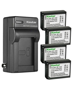 Kastar 4-Pack Battery and AC Wall Charger Replacement for Samsung BP-1030 BP1030, ED-BP1030, BP-1130 BP1130, ED-BP1130 Battery, Samaung BC-1030 BC1030, BC-1030b BC1030b Charger