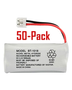 Kastar 50-PACK BT1018 Cordless Phone Battery for Uniden BT-1011 BT-1018 BT-6010 BT-184342 BT-28433 BT-18433 BT-284342 BT-8000 BT-8001 BT-8300 CS6219 CS6229 DS6111 DECT3080 DECT3080-2 DECT4086 DECT4096