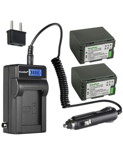 Kastar 2-Pack CGR-D28 Battery and LCD AC Charger Compatible with Panasonic PV-BP8, PV-D401, PV-VM202, DZ-MX5000, VDR-M10, VDR-M20, AJ-PCS060G(Portable Hard Disk), AG-3DA1, AG-3DA1E, AG-3DA1P