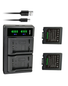 Kastar 2-Pack CGA-S001 Battery and LTD2 USB Charger Compatible with Panasonic DMC-F1, DMC-F1B, DMC-F1K, DMC-F1S, DMC-F1PP, DMC-F1E-S, DMC-FX1, DMC-FX1BS, DMC-FX1EG, DMC-FX1EG-A, DMC-FX1EG-R Camera