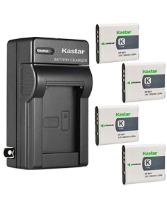 Kastar 4-Pack Battery and AC Wall Charger Replacement for Sony Webbie MHS-PM1, Bloggie MHS-CM5, Bloggie MHS-PM5, Cyber-Shot DSC-S750, Cyber-Shot DSC-S780, Cyber-Shot DSC-S950, Cyber-Shot DSC-S980
