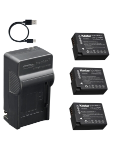 Kastar 3-Pack Battery and AC & USB-C Charger, Compatible with Panasonic DMW-BLC12 DMC-FZ200 FZ300 FZ1000 G7 G85 GX8 GH2 G95, Leica BP-DC12 V-Lux 4 5 Q Q-P, Sigma BP-51 dp1 dp2 dp3 Quattro fp fp L