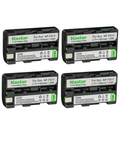 Kastar 4-Pack NP-FS11 Battery Replacement for Sony CCD-CR1, CCD-CR5, DCR-PC1, DCR-PC2, DCR-PC3, DCR-PC4, DCR-PC5, DCR-TRV1VE, Cybershot DSC-F505, Cybershot DSC-F505V Camera