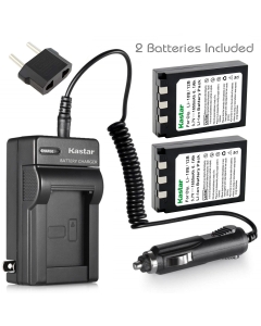 Kastar Battery (X2) & Travel Charger Kit for Olympus LI-10B, LI-12B and Olympus Stylus 300, 400, 500, 600, 800, C-50, 60, 70, 470, 760, 770, 5000, Camedia Series, Sanyo Xacti Series Camera