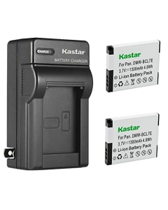 Kastar 2-Pack Battery and AC Wall Charger Replacement for Panasonic DMW-BCL7 DMW-BCL7E Battery, DMW-BTC11 Charger, Panasonic Lumix DMC-XS1, Lumix DMC-XS3, Lumix DMC-F5, Lumix DMC-FH10, Lumix DMC-FS50