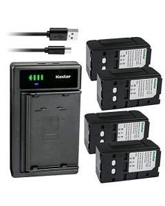 Kastar 4-Pack NP-77H Battery and LTD2 USB Charger Compatible with Sony CCD-M7V CCD-M77, Sony CCD-SC Series CCD-SC6E CCD-SC8E, Sony CCD-SP Series CCD-SP5 CCD-SP5G CCD-SP5Y CCD-SP7 CCD-SP9 CCD-SP54