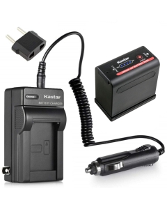 Kastar 1 Pack Battery and AC Charger Compatible with Canon UC-V10 UC-V10Hi UC-V20 UC-V30 UC-V100 UC-V200 EOS C300 PL EOS C500 PL Optura Pi Ultura Vistura ES50 ES55 ES60 ES65 ES75 ES300V ES410V UC-V300
