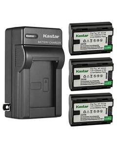 Kastar 3-Pack NP-W235 Battery and AC Wall Charger Replacement for Fujifilm NP-W235 NPW235 Rechargeable Lithium-Ion Battery, Fujifilm BC-W235 BCW235 Battery Charger, Fujifilm X-T4 XT4 Camera