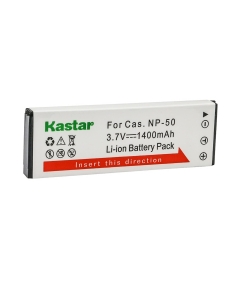Kastar 1-Pack Battery Replacement for Casio NP-50 CNP-50 CNP50 NP-50DBA Battery, Casio Exilim Hi-Zoom EX-V7, Exilim Hi-Zoom EX-V7SR, Exilim Hi-Zoom EX-V8, Exilim Hi-Zoom EX-V8SR Cameras