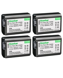 Kastar 4-Pack NP-FW50 Battery Replacement for Pixii A1571 Camera, Pixii A2572 Camera, Hasselblad Lunar Mirrorless Digital Camera