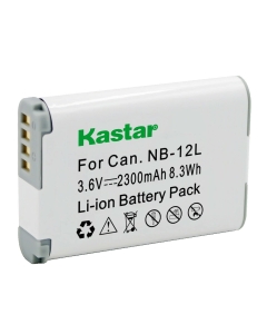 Kastar 1-Pack NB12L Battery 3.6V 2300mAh Replacement for Canon NB-12L, NB-12LH Battery, Canon CB-2LG, CB-2LGE Charger, Canon PowerShot G1 X Mark II, PowerShot N100, VIXIA mini X (LEGRIA mini X) Camera
