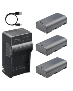 Kastar 3-Pack Battery and AC & USB-C Charger, Compatible with SB-L160 SB-L110A, Samsung SC-L SC-W VM-A VM-B VP-L VP-W Series, Mamiya Leaf Aptus AFI, Wisycom MPR Series, NEC Thermal, TOA TS Systems