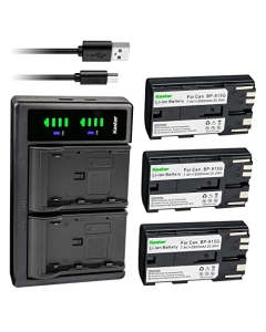 Kastar 3-Pack BP-915G Battery and LTD2 USB Charger Compatible with Canon UC-V10 UC-V10Hi, UC-V20 UC-V30, UC-V100 UC-V200 UC-V300, UC-X1 UC-X1Hi, UC-X2 UC-X2Hi, UC-X30 UC-X30Hi, UC-X40 UC-X40Hi Camera