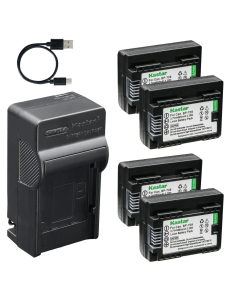 Kastar 4-Pack Battery and AC & USB-C Charger, Compatible with Canon BP-709 BP-718 BP-727 BP-745, Canon VIXIA HF R30 R40 R50 R60 R70 R80 R700 R800, LEGRIA HF M36 M46 M56 M66 M506 M806 Camera