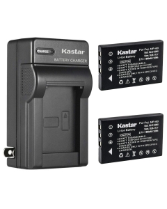 Kastar 2-Pack Battery and AC Wall Charger Replacement for DXG DXG-505V DXG-521 DXG-571V DXG-581V DXG-589V DVV-581 DVH-582 Camera, Listen Technologies LA-365
