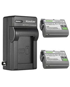 Kastar 2 Pack Battery and AC Wall Charger Compatible with Nikon EN-EL15 Nikon EN-EL15a Battery, Nikon MH-25 Charger, Nikon D750 Nikon D800 Nikon D800E Nikon D810 Nikon D810A Nikon Z6 Nikon Z7 Camera