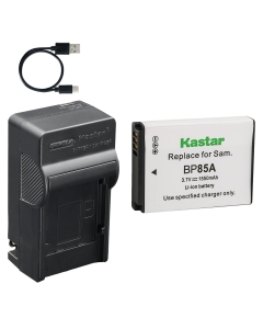 Kastar 1-Pack Battery and AC & USB-C Charger, Compatible with Samsung BP-85A EA-BP85A, Compatible with PL210 SH100 ST200 ST200F WB210 Digital Cameras