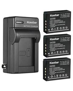 Kastar 3-Pack Battery and AC Wall Charger Replacement for Fujifilm NP-W126, NP-W126s Battery, BC-W126 Charger, Fujifilm X-A1, X-A2, X-A3, X-A5, X-A7, X-A10, X-E1, X-E2, X-E2S, X-E3, X-E4, X-T200