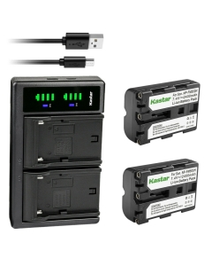Kastar 2-Pack Battery and LTD2 USB Charger Replacement for Sony DSLR-A550Y, DSLR-A560, α560, Alpha A560, DSLR-A560B, DSLR-A560H, DSLR-A560L, DSLR-A560Y, DSLR-A580, α580, Alpha A580, DSLR-A580L