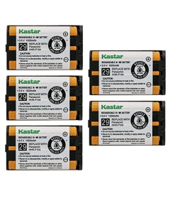 Kastar 5-Pack 3.6v 1000mAh Battery HHR-P104 Replacement for Panasonic HHR-P104A HHRP104 Type 29 KX5664 KX5672 KX5673 KX650 KX6502 Handset, Radio Shack 23968 439024 439025 439026 439030 439031