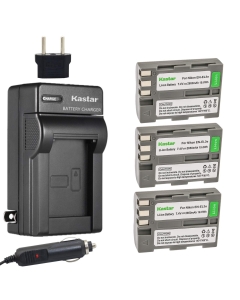 Kastar Battery (3-Pack) and Charger Kit for Nik EN-EL3e, EN-EL3a, EN-EL3, MH-18, MH-18a Work with Nik D50, D70, D70s, D80, D90, D100, D200, D300, D300S, D700 Cameras and MB-D10, MB-D80 Grips