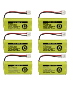 Battery 6-Pack Bulk Packaging Replacement for AT&T BT8001 / BT8000 / BT8300 / BT184342 / BT284342 / AT3211-2/89-1335-00/89-1344-01/89-1330-00-00/89-1330-01-00 / BATT-6010 / CPH-515D