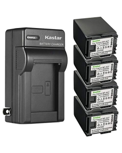 Kastar 4-Pack Battery and AC Wall Charger Replacement for Canon VIXIA HF M306 HFM306, VIXIA HF M40 HFM40, VIXIA HF M41 HFM41, VIXIA HF M46 HFM46, VIXIA HF M400 HFM400, VIXIA HF M406 HFM406 Camera